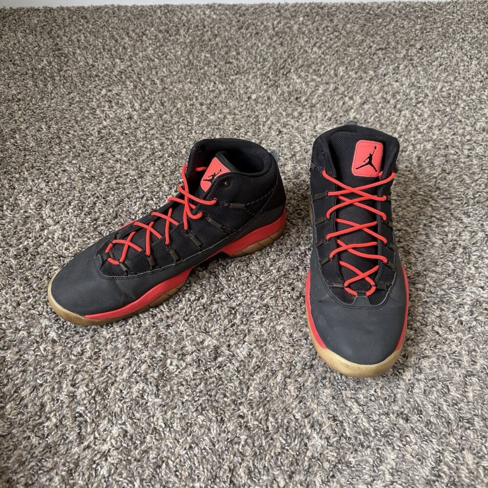 Nike Air Jordan Prime Flight 2013 Mens Size 13 Black Red Sneakers 616846-023 - Picture 2 of 9